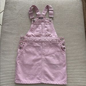 Forever 21 Kids Pink Denim Overall Skirt in Size 7/8